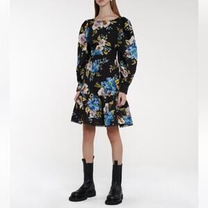 Erdem rydal dress Carnation Bouquet floral dress sz 10
